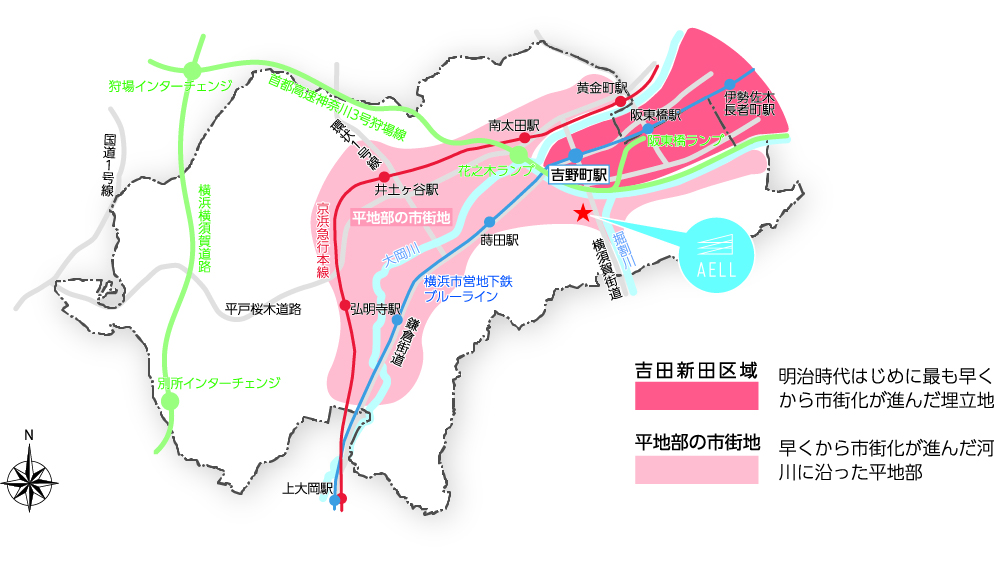 南区の地図