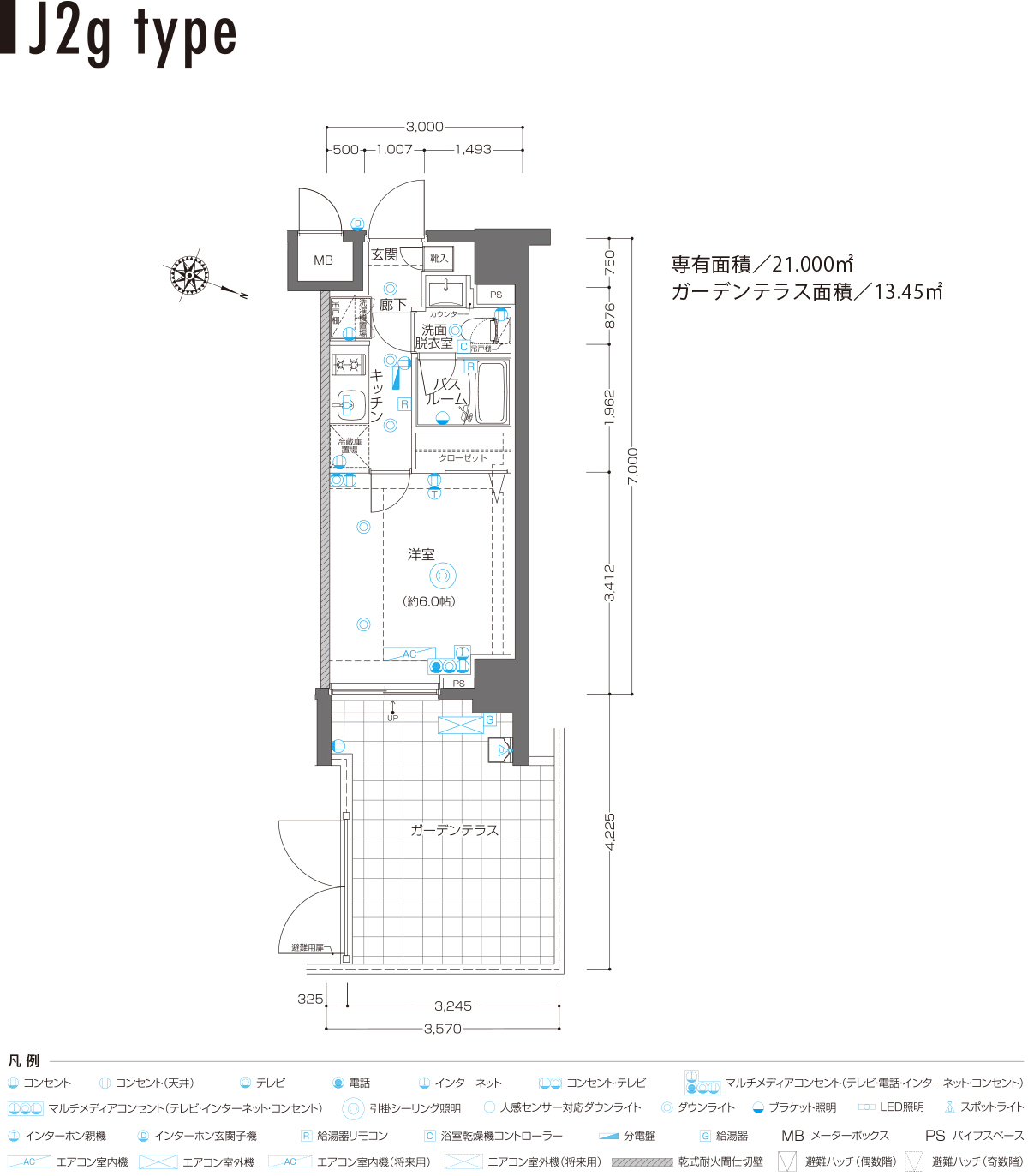 J2g TYPE平面図