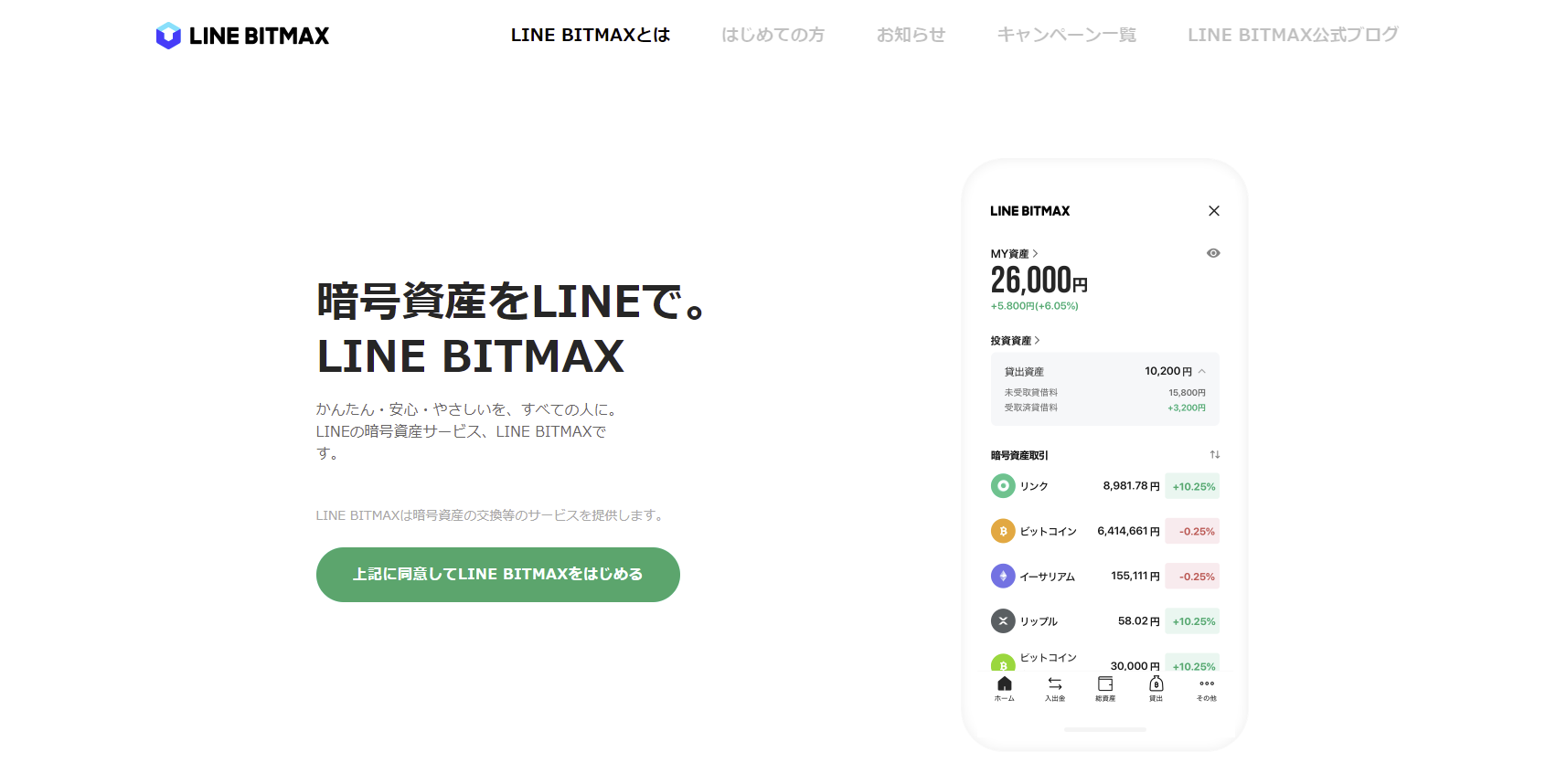 仮想通貨やり方_おすすめの仮想通貨取引所6選_LINE BITMAX（ラインビットマックス）