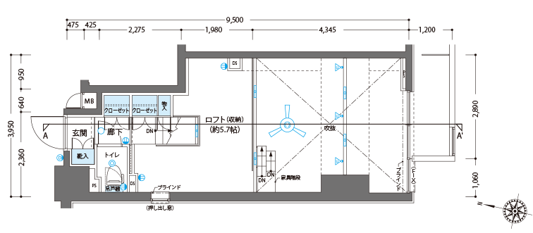 平面詳細図/ロフト