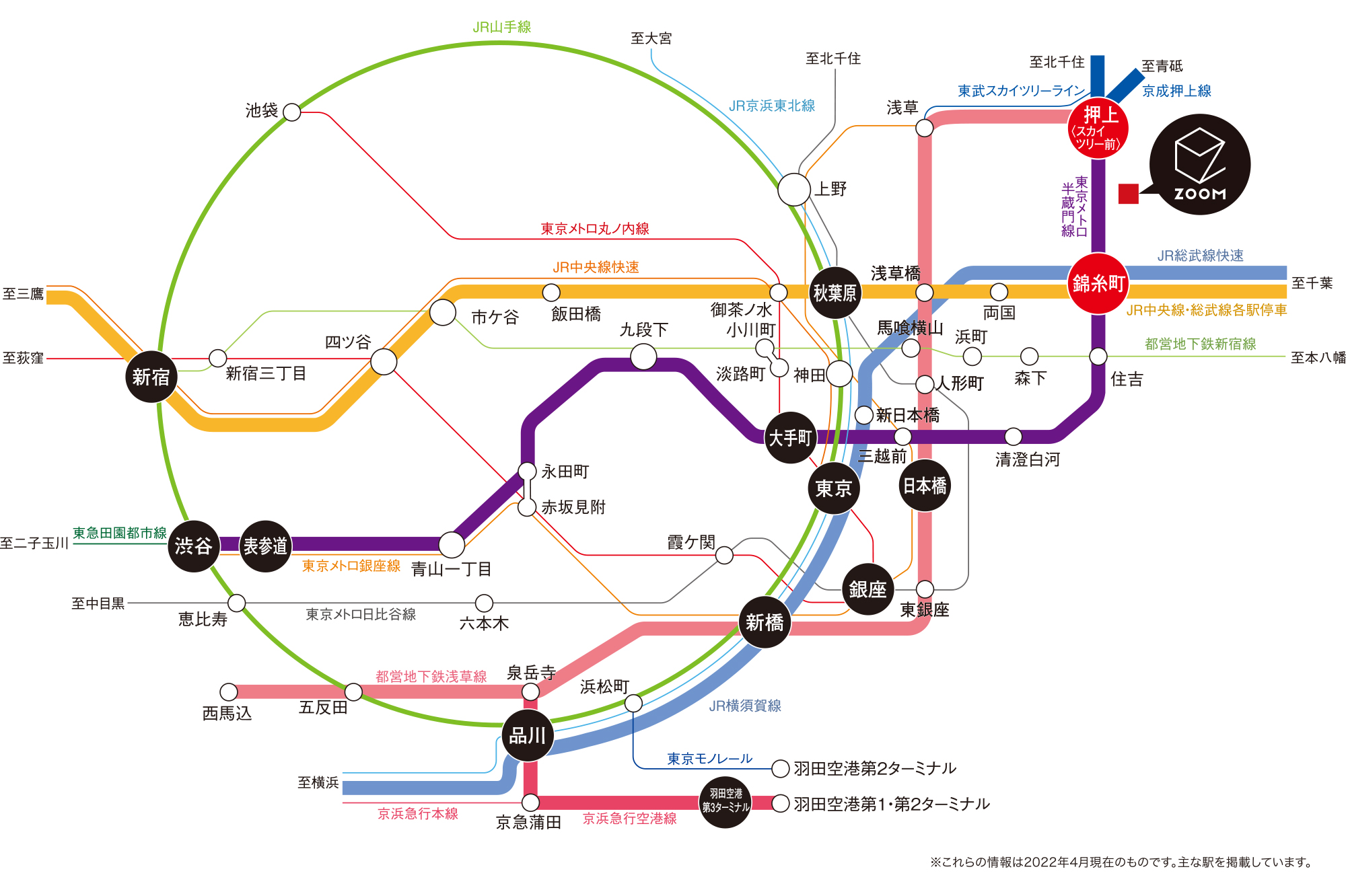 ZOOM錦糸町Northの路線図