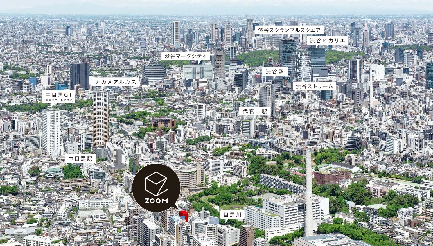 航空写真(2022年4月撮影)は一部CG加工を施したもので実際とは異なります。※分数・距離はすべて現地からのものです。※徒歩での所要分数は80m=1分での概算です。※掲載の情報は2022年10月現在のものです。