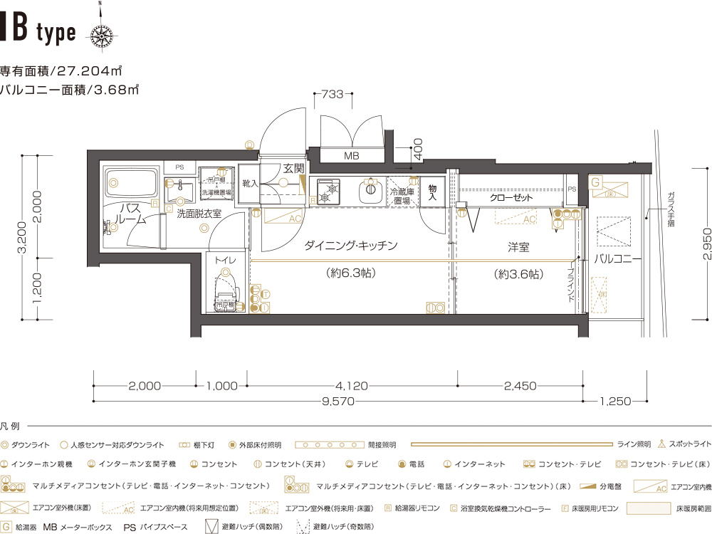 B TYPE平面図