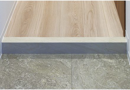 大理石調タイルの上り框