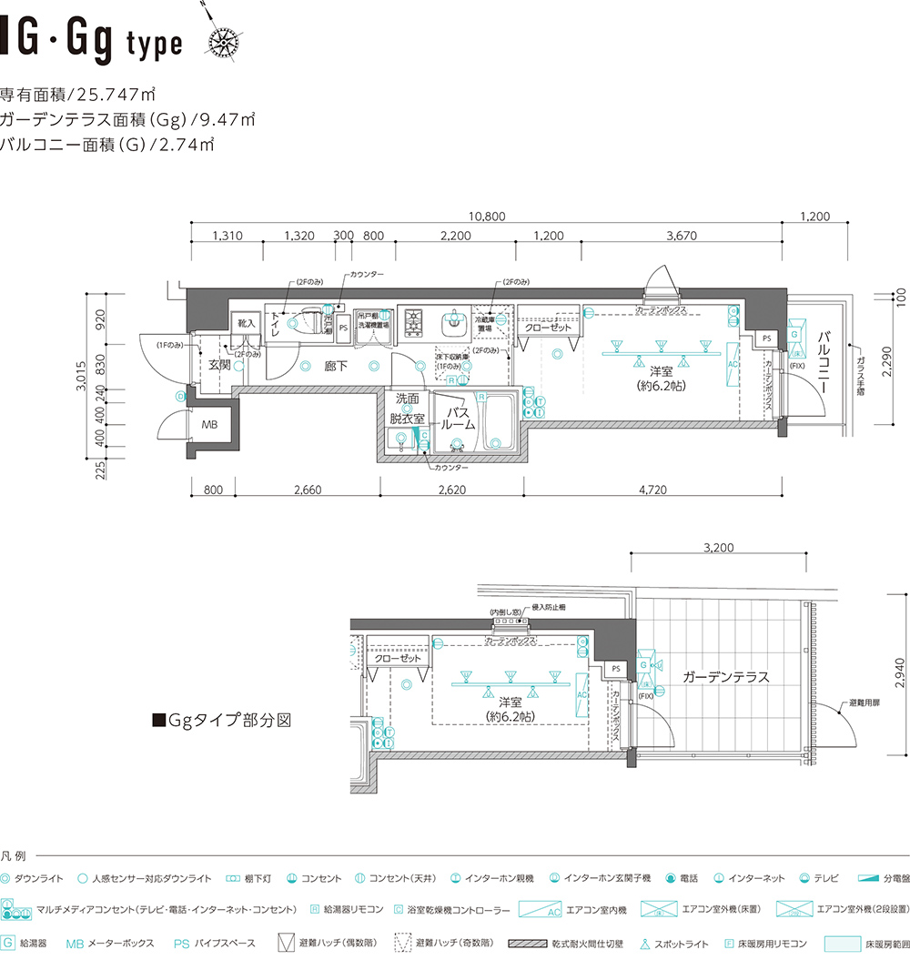 G・Gg TYPE平面図