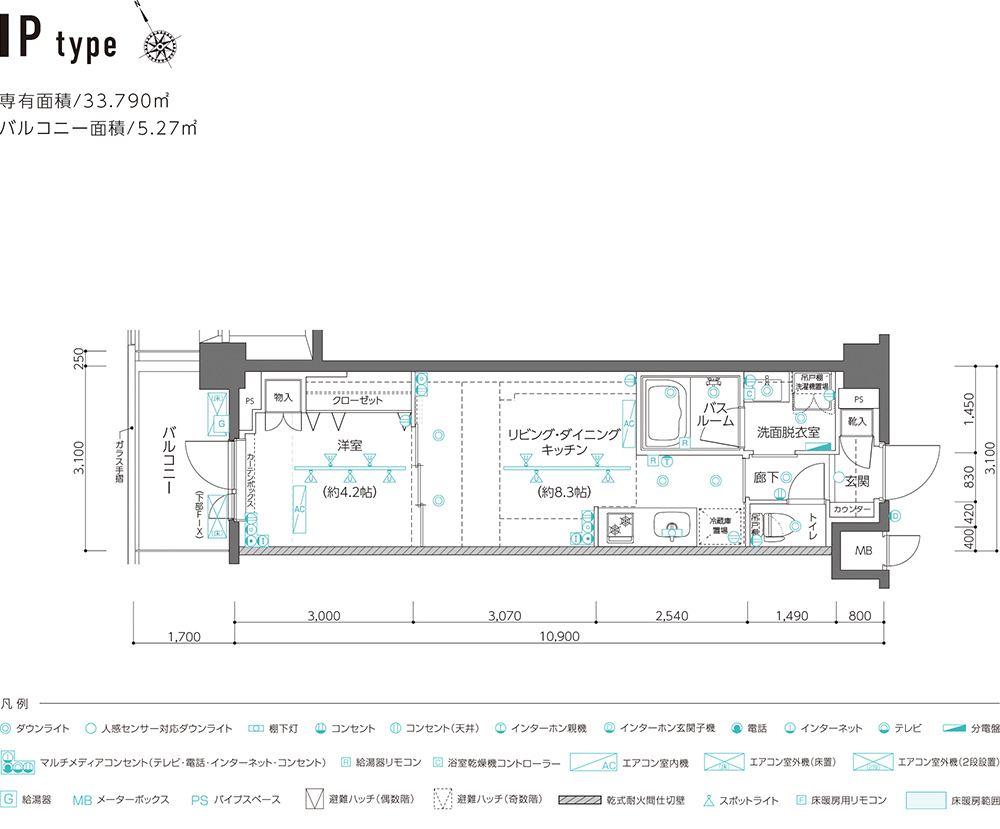 P TYPE平面図